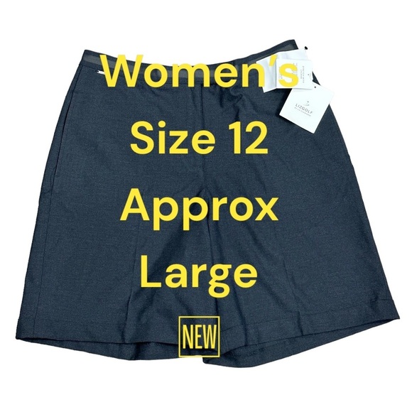 Women's Liz Claiborne Golf 12 Bermuda Shorts Chino Khakis Navy High Rise Stretch - Picture 2 of 9